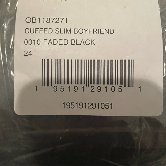 Free people We The Free Cuffed Slim Boyfriend Jean in Faded Black - Picture 14 of 14